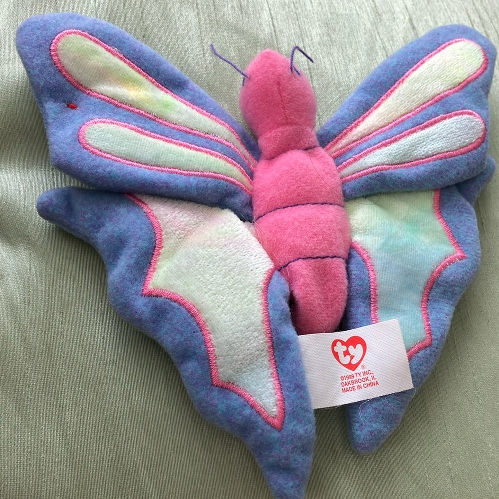 Ty FLITTER BUTTERFLY 2000 Happy Meal Lunch Bag and Teenie Beanie Flitter 1998 - Picture 7 of 11